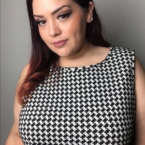 Calvin Klein Houndstooth plus size dress